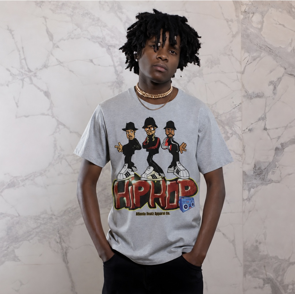 Run-DMC Hip Hop — Gray T-Shirt, Adult apparel