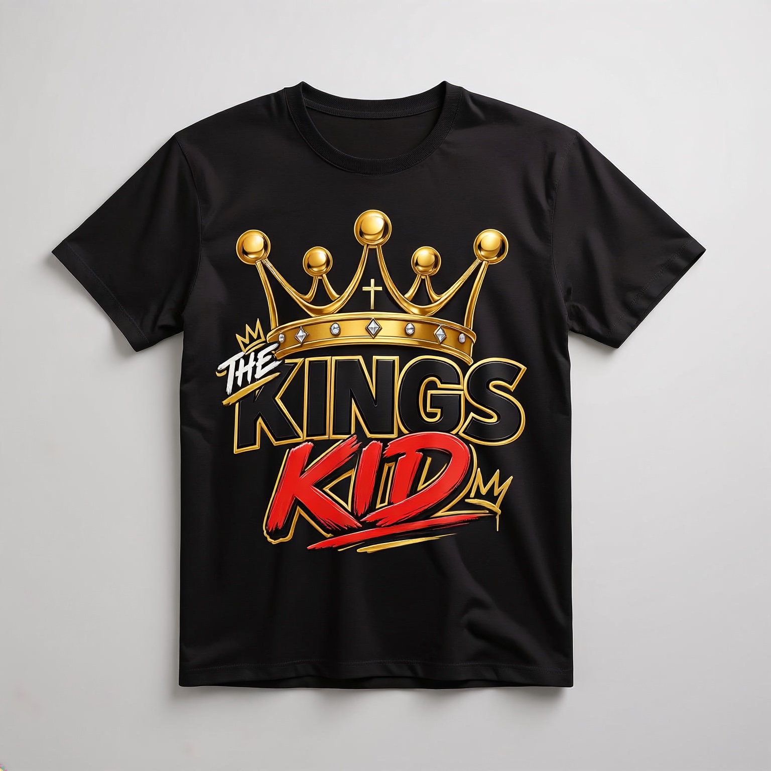 The King’s Kid — Black T-Shirt, Adult apparel