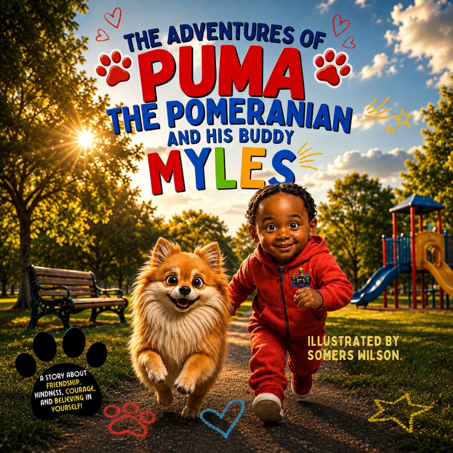 Puma and Myles reading book cover
