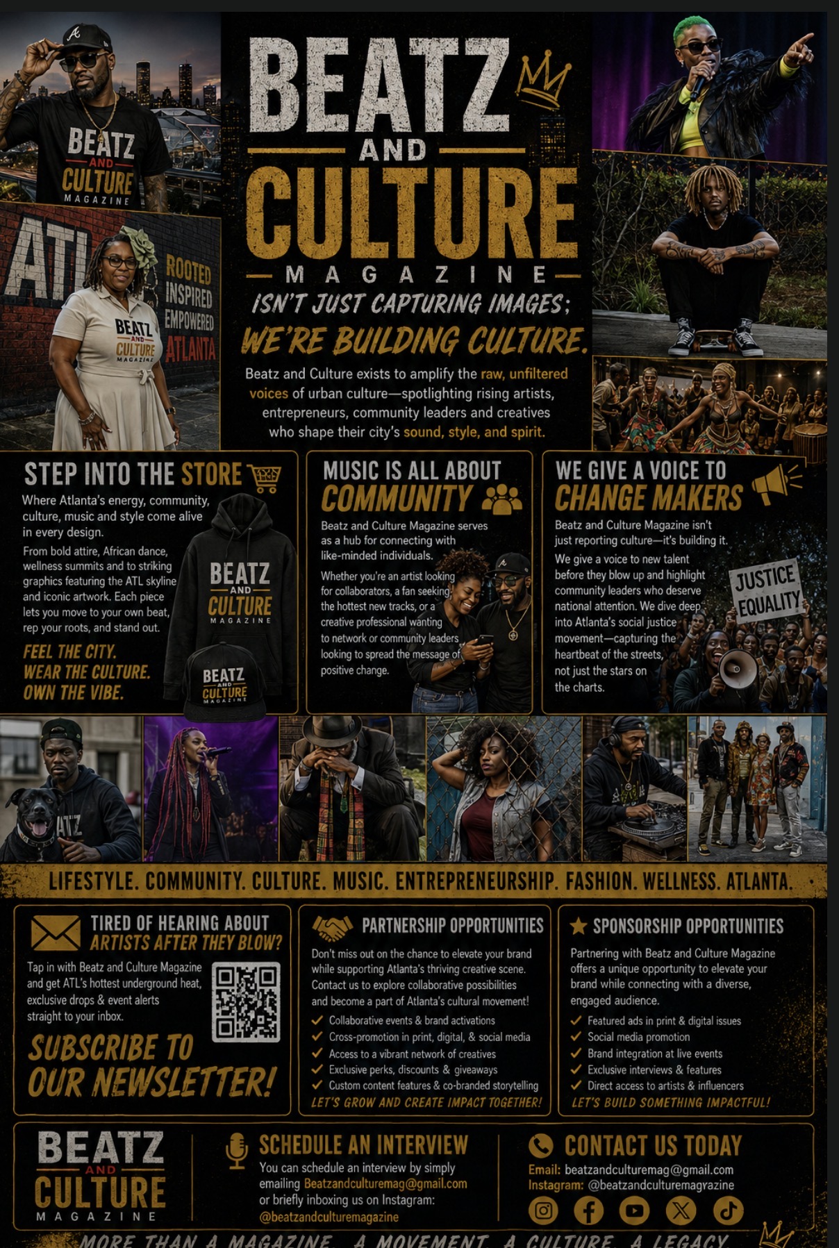 Beatz and Culture Magazine apparel, Atlanta creatives, music, community, and culture overview